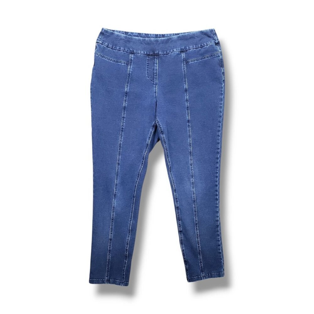 Slim Sation Seam Front Skinny Jeans Womens XL Pull On High Rise